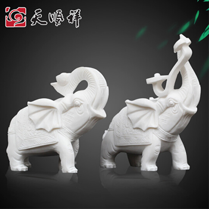 天顺祥汉白玉石雕大象